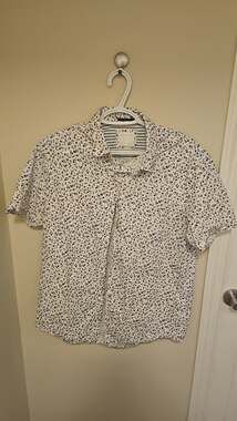 Denim & Flower Ricky Singh Men's Floral Short Sleeve Button Down Shirt Size Larg
